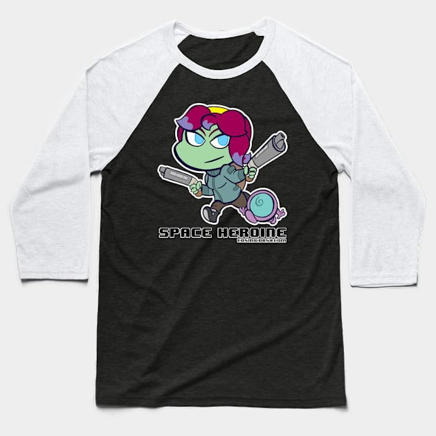 Cosmic Dash: Space Heroine Baseball T-Shirt by hpkomic